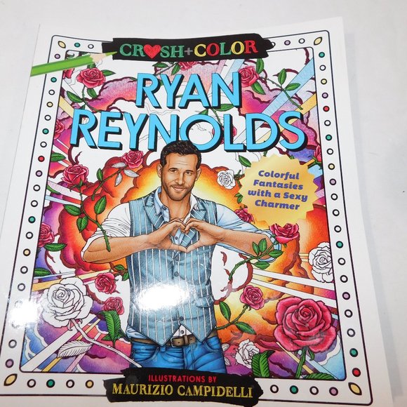 Crush + Color RYAN REYNOLDS Adult Coloring Book - NEW - Picture 1 of 8